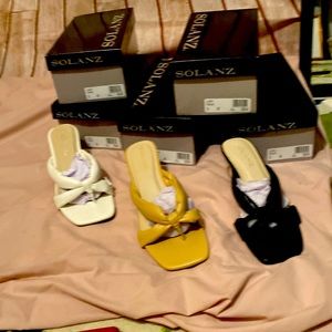 Brand new in Box , white tan and black . Beautiful sandals.